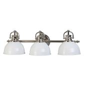 allen + roth 24.5-in 3-Light Polished Nickel Vanity Wall Sconce