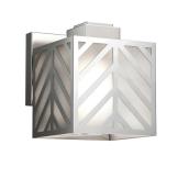 allen + roth 5.5-in W 1-Light Brushed Nickel Wall Sconce Vanity Light with Frosted Glass