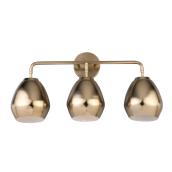 Project Source 3-Light Bathroom Wall Sconce - 22-in - Metal - Gold