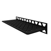 Schluter Systems Rectangle Floral Design Shelf for Tiled Shower Walls - Black