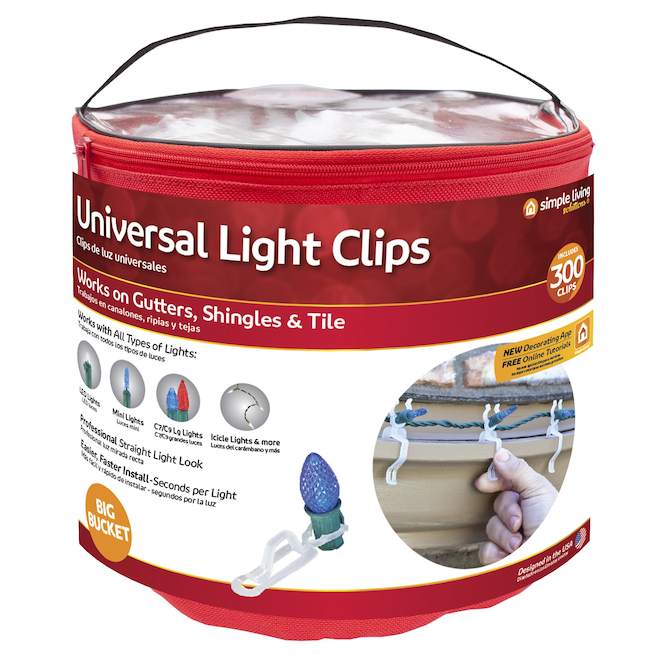 Simple Living 300-Pack Universal Light Clips