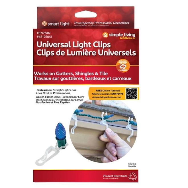 Simple Living 25-Pack Universal Light Clips