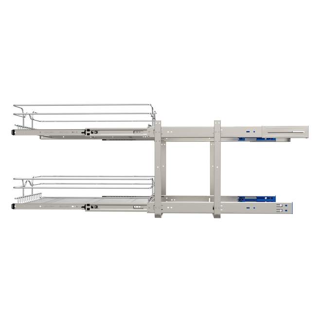 Rev-A-Shelf Two-Tier Pull-Out Organizer with Soft-Close Slides - 17.75 x 19 x 22-in