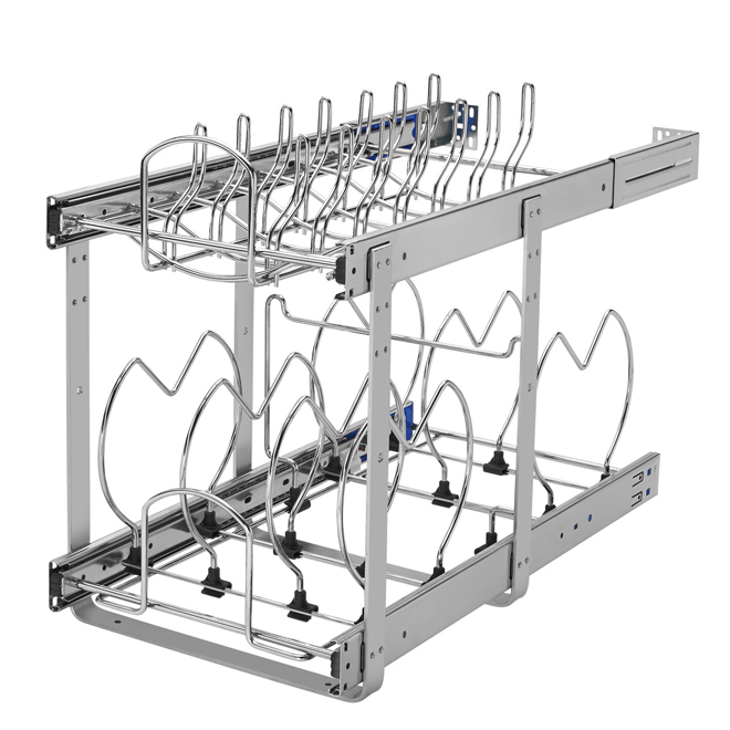 Organisateur de batterie de cuisine à 2 niveaux Rev-A-Shelf, 11,75 x 18,12 po