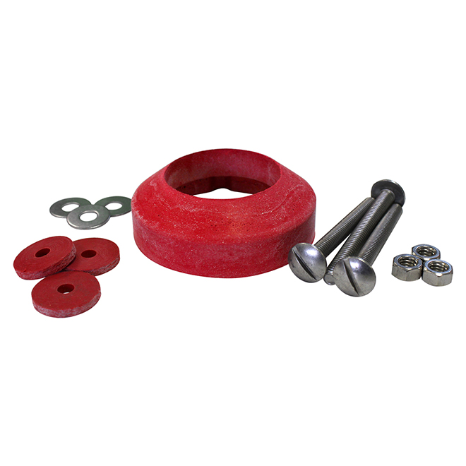 Korky Tank to Bowl Gasket Kit - Red - Rubber - Universal Fit - 3 1/2-in Outer dia and 2 1/8-in Inner dia