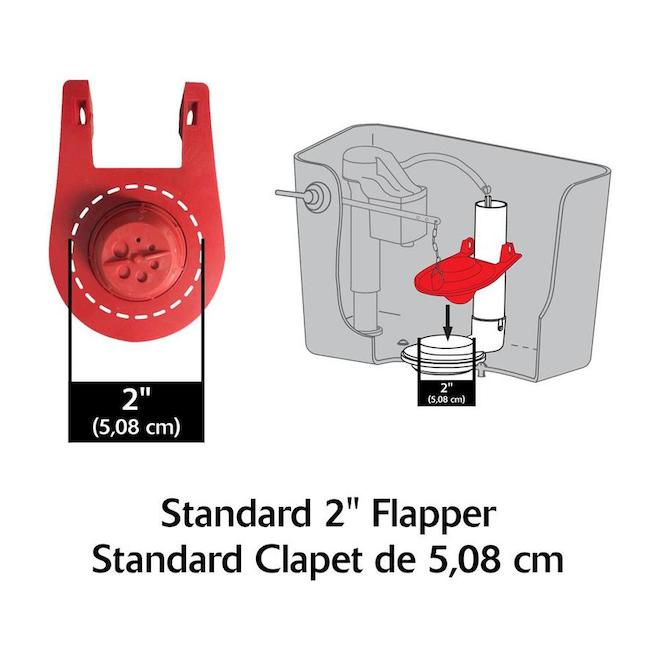 Korky Ultra 2X 2-in diameter Red Toilet Flapper