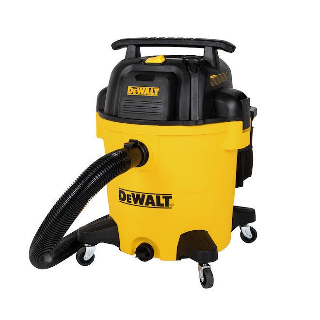 Dewalt Wet and Dry 12-Gal. 5.5 HP Plastic Vacuum, Black/Yellow, Cartridge Filter and Accessory Bag Included