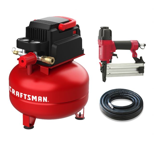 Ensemble de cloueuse de finition et compresseur d'air CRAFTSMAN 3 gal, moteur 1/3 HP