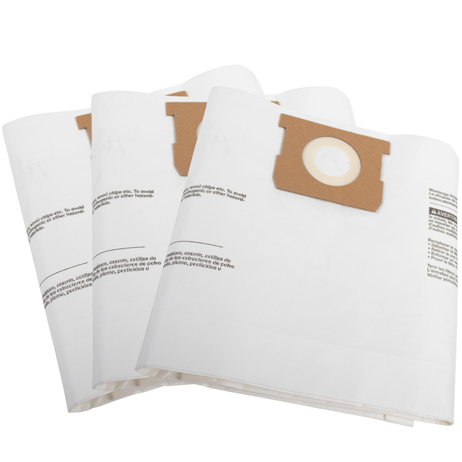 VALU+ 4/8-Gallon Drywall Dust Vacuum Collection Bags - 3/Pack