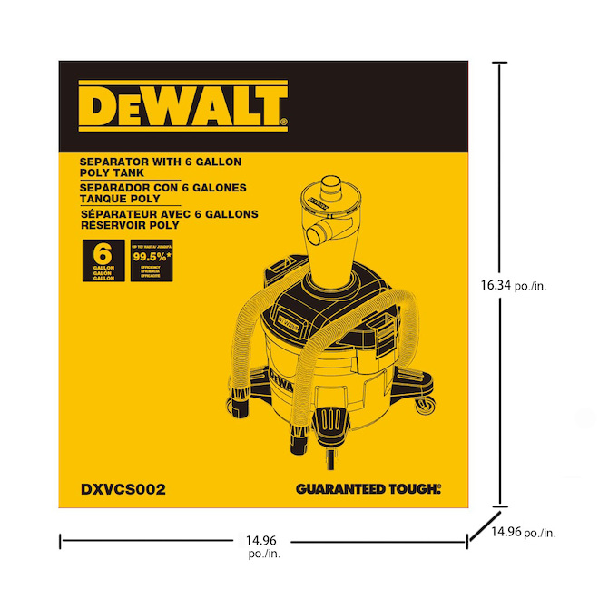 DEWALT Dust Separator for Vacuums 6-fal