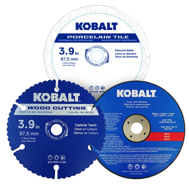 Kobalt 3-Pack 4-in Dry Cut Only Set High-Speed Steel Circular Saw Blade Set