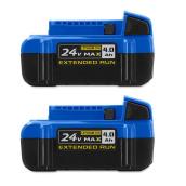 Batterie Li-ion 24 V 4.0 ampères-heures Kobalt, 2 par paquet, chargeur vendu séparément