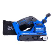 Kobalt 24-V Cordless Belt Sander - Brushless Motor - Black and Blue - Bare Tool (battery not included)