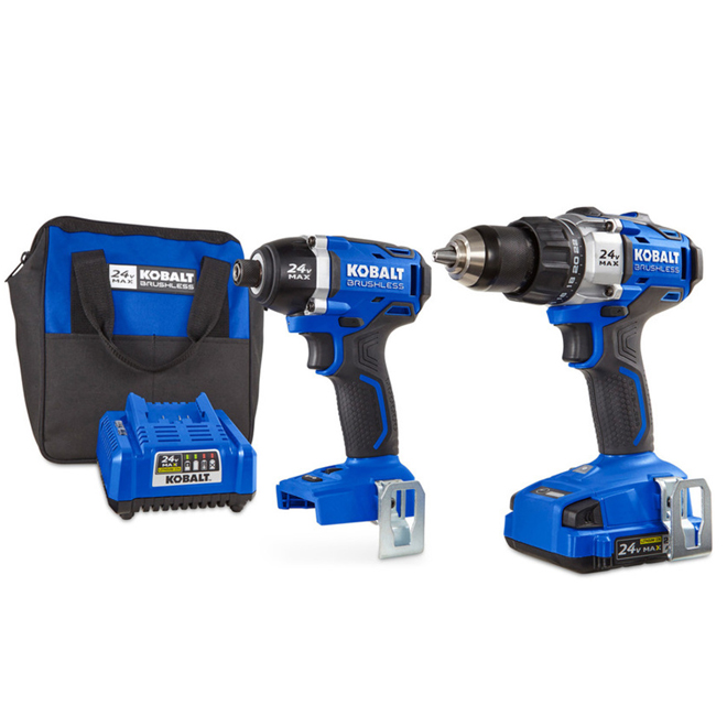 Kobalt 24-V Max Cordless Tools Combo Drill-Driver and Impact Driver Brushless  Motor with Battery and Charger RONA