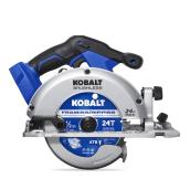 Scie circulaire sans fil Kobalt 24 V Max, lame de 6 1/2 po, moteur sans balai, outil seul sans batterie