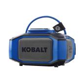 Kobalt 24 V Max Bluetooth Speaker - USB and Auxiliary Ports - Grey and Blue - Bare Tool (battery not included)