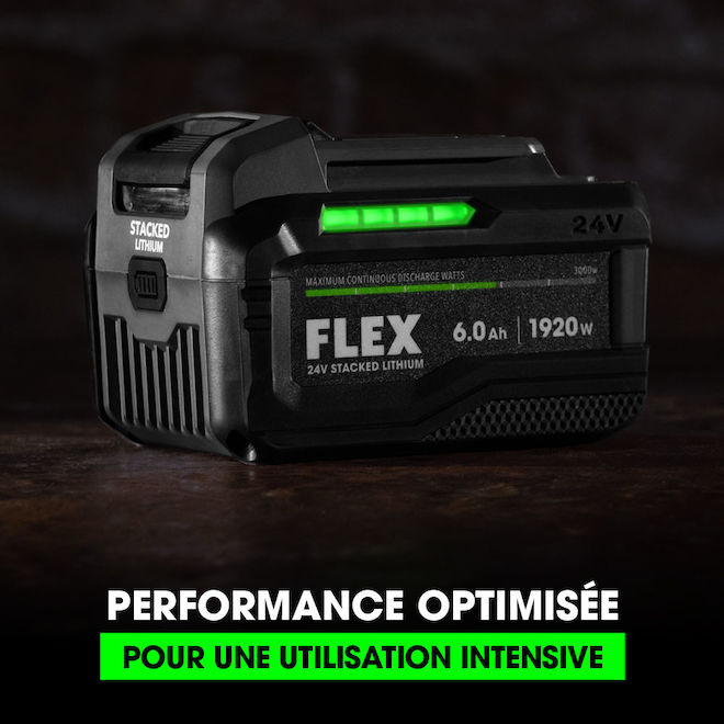 Batterie au lithium à cellules empilées de 24V 6,0 A pour outils FLEX