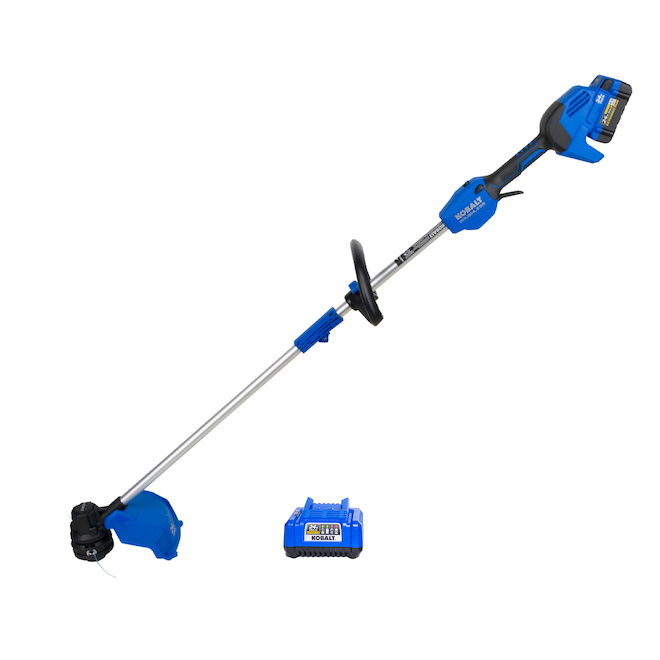 Kobalt 24V Max Cordless Brushless Electric Motor String Trimmer with 4 Ah Lithium-Ion Battery Included