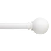 allen + roth 1-Pack - 36-in to 72-in - Steel - White Curtain Rod