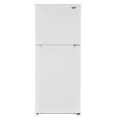 Réfrigérateur avec congélateur supérieur 12 pi.cu blanc