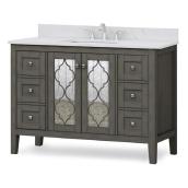 allen + roth Everdene 48-in Undermount Sink Engineered Stone Top Grey and White Bathroom Vanity