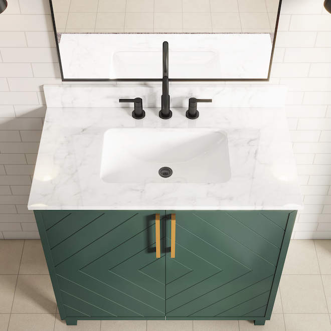 Landon & Co. Ashley 36-in Vanity Modern Style with 2 Doors - Forest Green