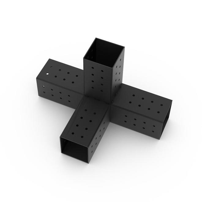 Toja Grid Quad Pergola Brackets for 4 x 4 Wood Post - 2-Pack