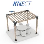 Supports supérieurs de pergola Knect par Toja Grid pour poteau en bois de 2 x 4, paquet de 8