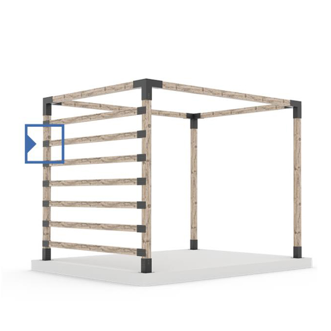 Supports latéraux de pergola Knect par Toja Grid pour poteau en bois 2 x 4, paquet de 8