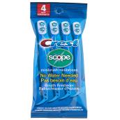 Mini brosses à dents, glycérine, Scope, bleu, 4/pqt