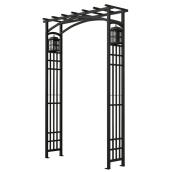 Garden Accents Lantern Arbor - 4.33-ft x 6.56-ft - Black