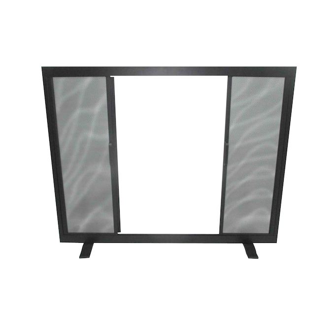 Grille pare-étincelles en métal, en trois parties, protection de la cheminée,  62 x 96 cm - PEARL