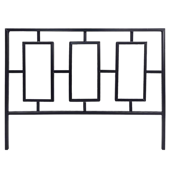 VALU+ Decorative Border Fence Contemporary in Black Steel - 14 x 18-in