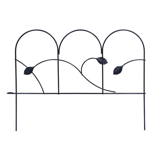 VALU+ Decorative Border Fence in Black Steel - 14 x 18-in