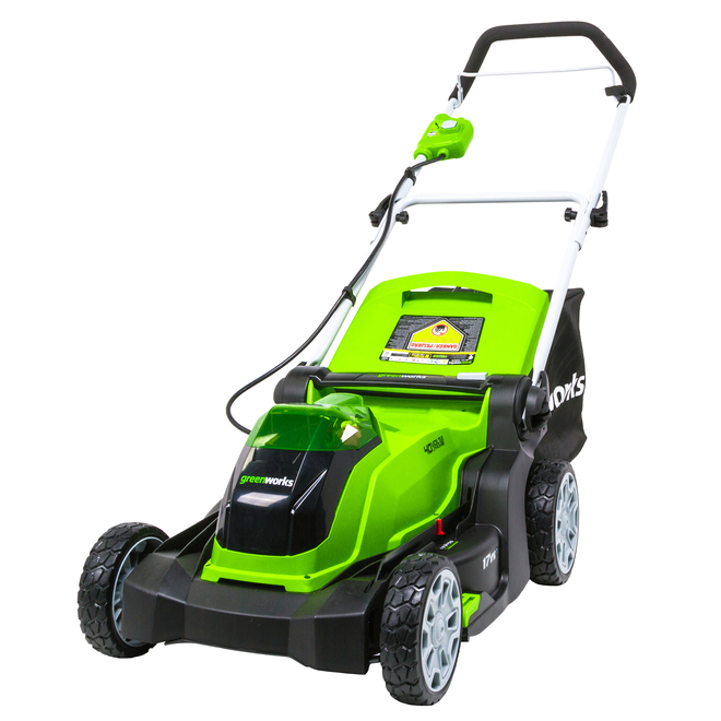 Greenworks Cordless Lawn Mower - Lithium-Ion - 17-in - 40 V
