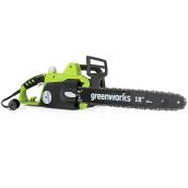 Greenworks Electric Chainsaw - 14.5 A - 18-in