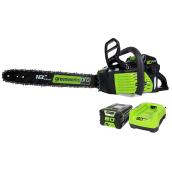 Greenworks 18" Cordless Chainsaw - 80 V Lithium-Ion