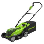 Greenworks Cordless Lawnmower - 24 V - 14-in - Green/Black