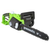 Greenworks Electric Chainsaw - 12 A - 16-in - Green and Black