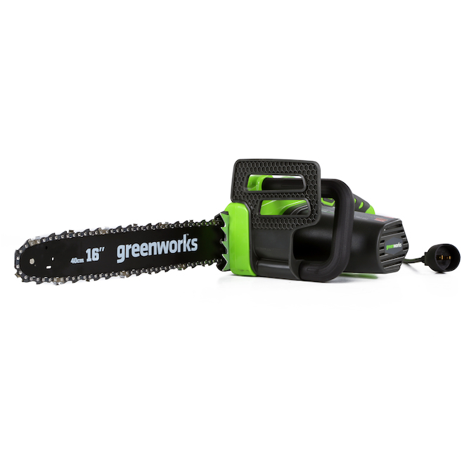 Greenworks Electric Chainsaw - 12 A - 16-in - Green and Black