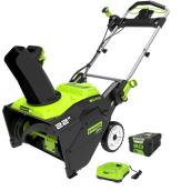 Souffleuse à neige Greenworks sans fil, 80 V, 22 po