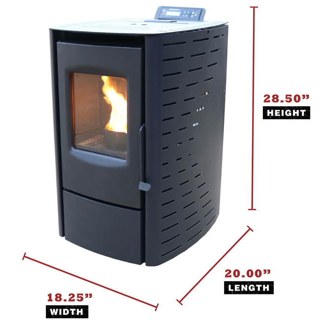 Cleveland Iron Works Mini Pellet Stove with Wifi Technology - Covers 800-1200-sq.ft.