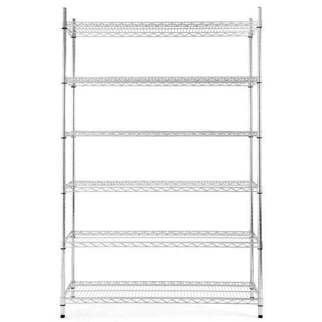 RONA Utility Shelving Unit in Steel with 6 Shelves - 47.7 x 72-in