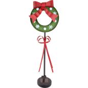 Lumière solaire de Fusion Products, couronne de Noël, 6 lumières DEL, 35,43 po, rouge et vert