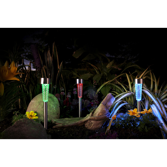 LED Solar Light - Fusion Projects - Stake - 3/Pack
