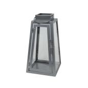Fusion Products Triangle Lantern - Metal - 9-in - Silver