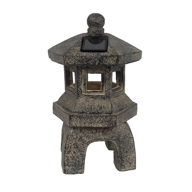 Fusion 17.52-in Bronze Solar Pagoda Resin Statue