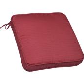 Allen + Roth Ribbon Red Seat Cushion - Olefin Fabric - 20-in x 20-in x 5-in