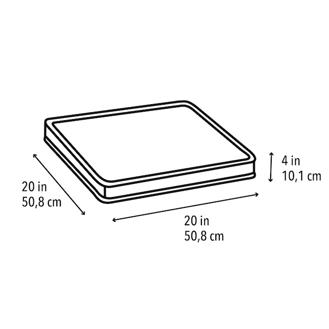 Landon & Co. 20 x 20 x 5-in Red Olefin Fabric Square Outdoor Seat Cushion