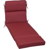 Coussin de chaise longue en oléfine allen + roth, 73 po x 23 po x 4,5 po, rouge